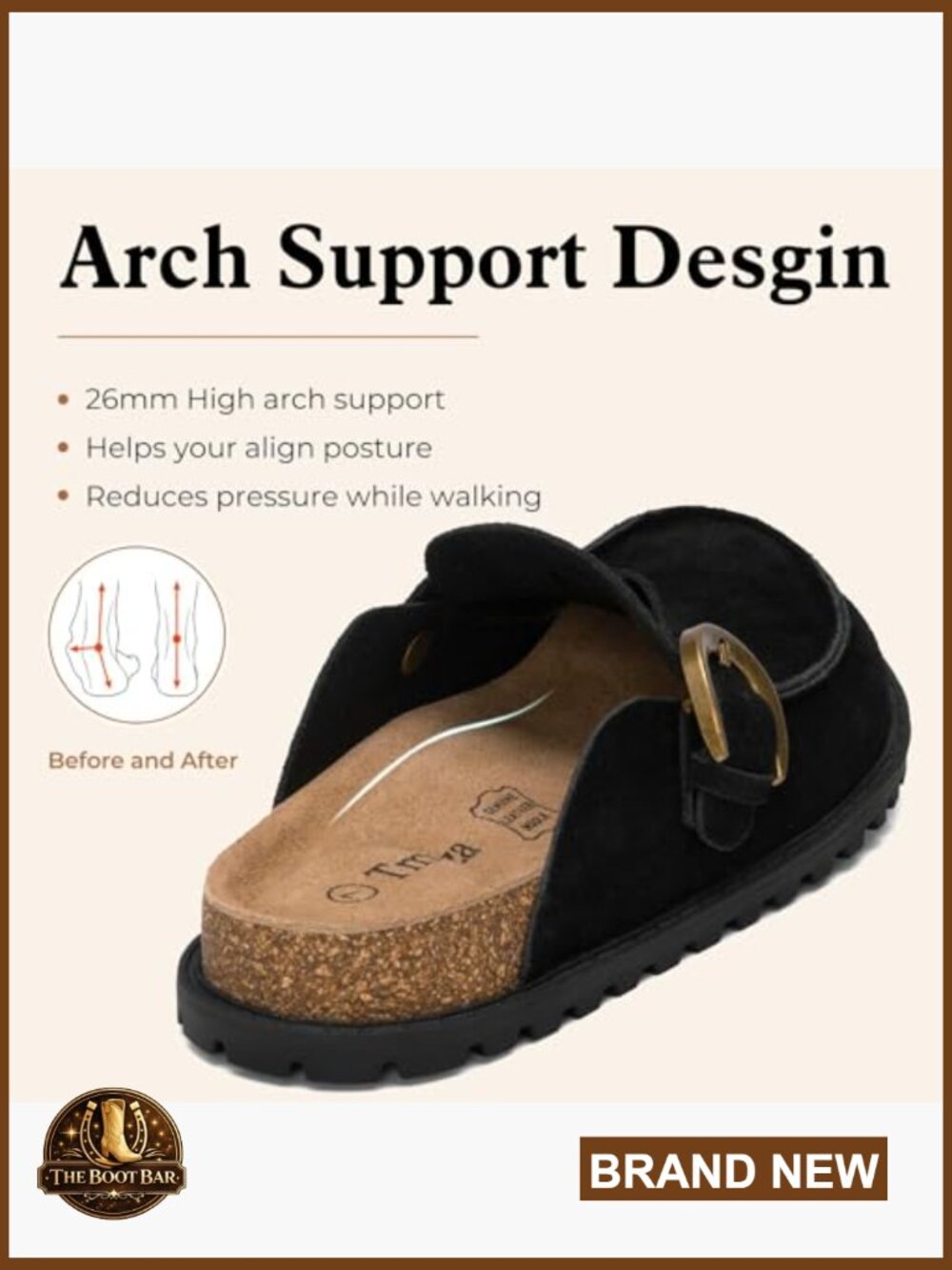 Genuine Suede Clogs Women Arch Support Slip On Mules Memory Foam Cork Footbed - Picture 3 of 6